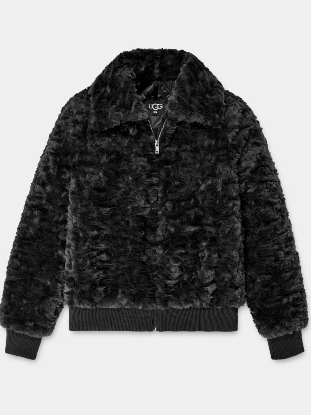 UGG Viviana Faux Fur Women's Bomber Jacket Size L NWT